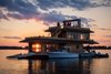 Modern home with Windows, Double Hung Window Type, Picture Window Type, and Wood. View at Sunset Photo 3 of The Barge Yacht