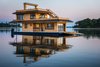 Modern home with Doors, Exterior, Metal, Swing Door Type, and Folding Door Type. Starboard showing Breakfast Bar Photo 6 of The Barge Yacht