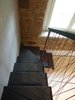Modern home with Staircase, Metal Tread, Metal Railing, and Cable Railing. detail of the staicase in bent sheet metal and cordura Photo 11 of CAFElab architects turns an old farmhouse into a luxury residence in Rome