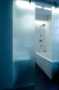 Modern home with Bath Room, Drop In Tub, Open Shower, and Mosaic Tile Wall. Acid-etched frosted, barn style- sliding glass panel Photo 6 of Park Avenue Studio