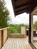 Modern home with Outdoor, Wood Patio, Porch, Deck, Decking Patio, Porch, Deck, Woodland, and Slope. View of Deck. Photo 6 of Hockley Valley Chalet Renovation