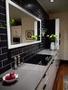 Modern home with Kitchen, Engineered Quartz Counter, White Cabinet, Medium Hardwood Floor, Ceramic Tile Backsplashe, Recessed Lighting, Cooktops, and Drop In Sink. Downdraft Cooking Photo 2 of Bentley Longhouse