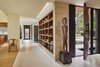 Modern home with Hallway and Limestone Floor. Entry way of home. Photo 7 of Bent Tree Residence