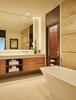 Modern home with Bath Room, Undermount Sink, Freestanding Tub, Ceramic Tile Floor, Ceiling Lighting, Marble Counter, and Recessed Lighting. Master bathroom. Photo 16 of Bent Tree Residence