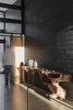 Modern home with Hallway, Slate Floor, and Light Hardwood Floor. 12 feet slate wall Photo 13 of Résidence à Stoneham