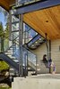 Modern home with Exterior, House, Metal Roof Material, Wood Siding Material, and Hipped RoofLine. Brooks Exterior Stair & Patio Photo 4 of Brooks Remodel