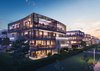 Modern home with Exterior, Apartment Building Type, House Building Type, Tile Roof Material, Wood Siding Material, Concrete Siding Material, Brick Siding Material, and Flat RoofLine. Verve by Libeskind, Zabel Property (part of the JLL group) Photo 7 of Verve by Libeskind