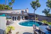 Modern home with Exterior, House Building Type, Mid-Century Building Type, Wood Siding Material, and Hipped RoofLine. An Entertainer's Delight Photo 2 of J. Lamont Langworthy Design
