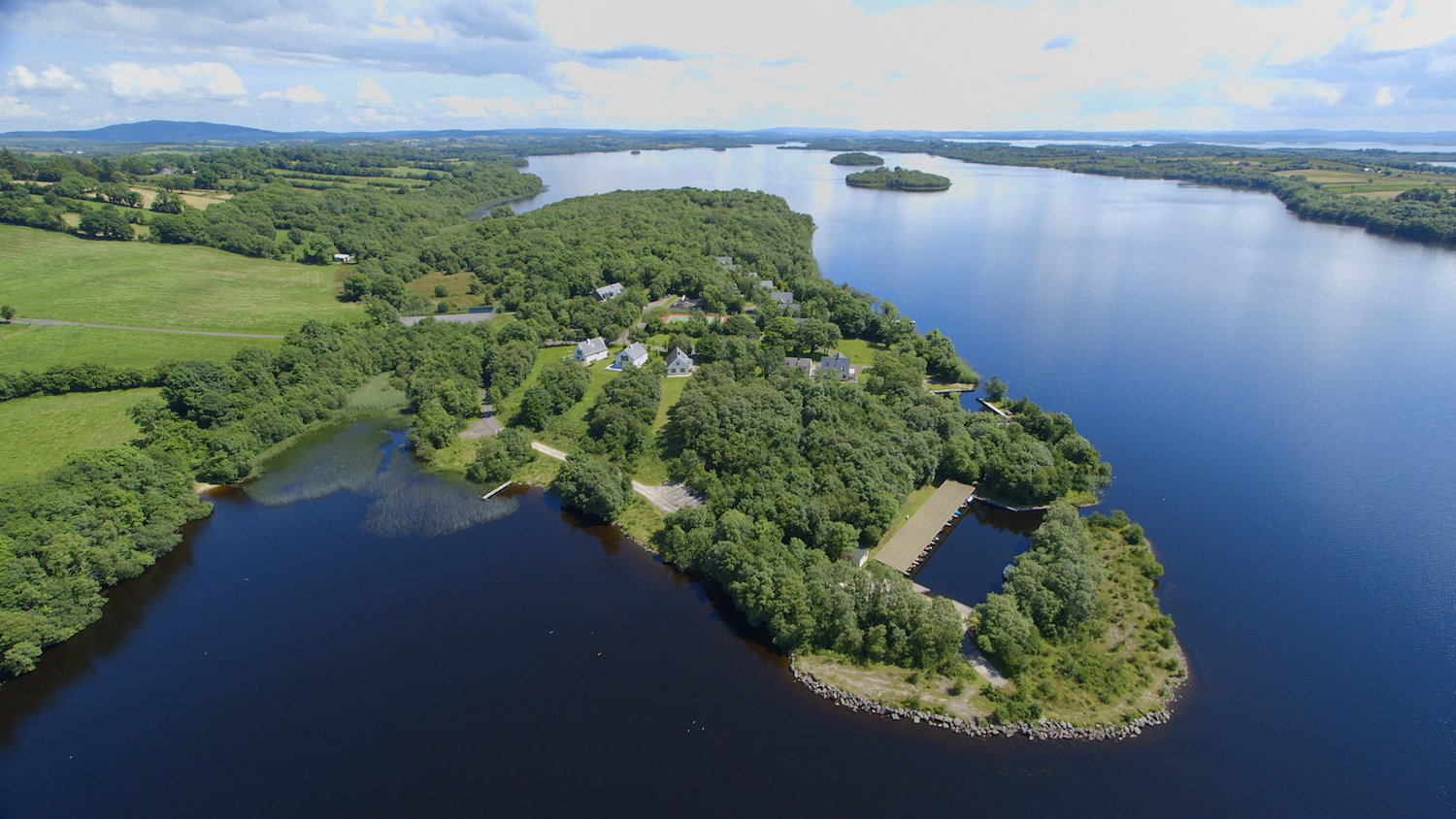 Finn Lough is located on a 45-acre peninsula.