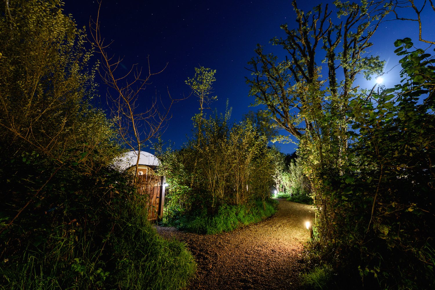 Each Bubble Dome has its own private walkway and gate.