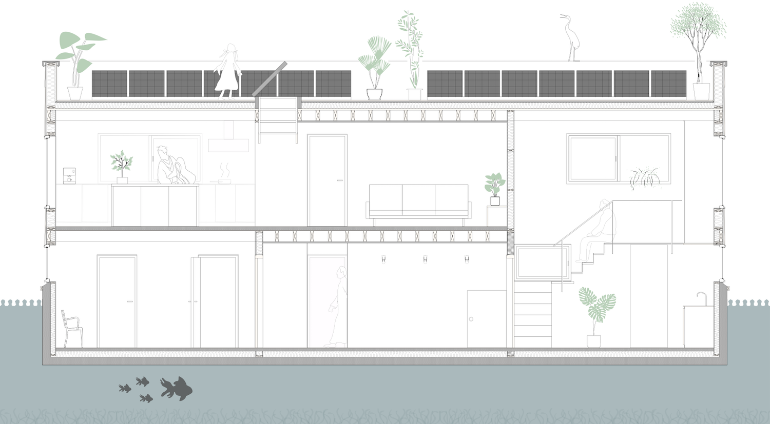 Tatami House section