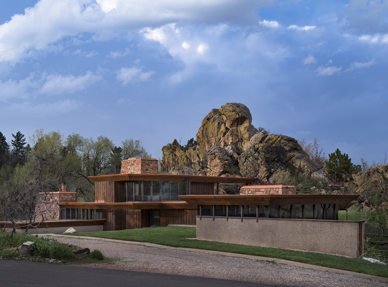 The Menkick House is located at 165 Green Rock Drive, Boulder, Colorado.