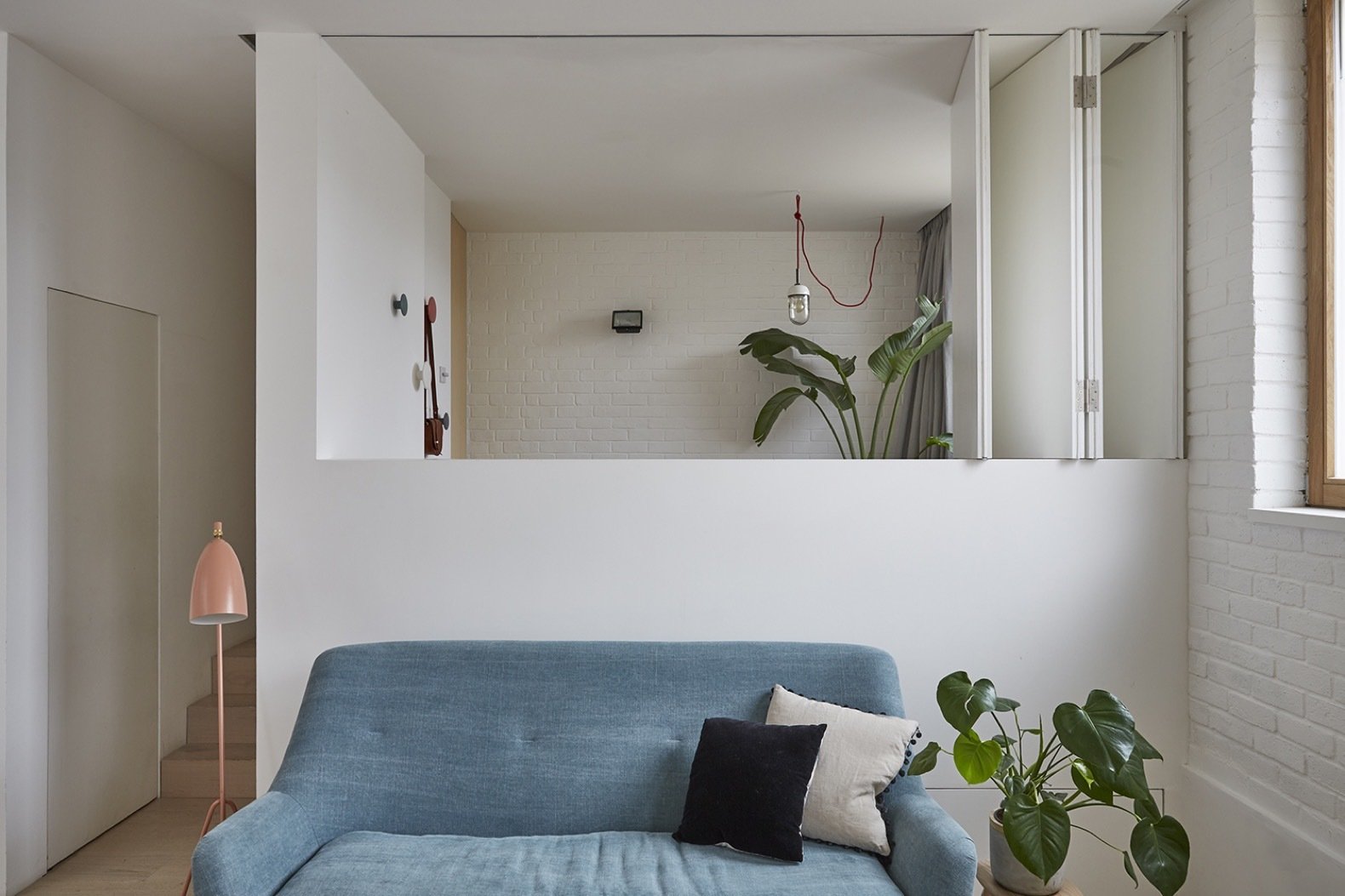 Photo 5 of 13 in A Claustrophobic London Mews House Gets a Smart ... - Home Office Interior Design For Claustrophobia