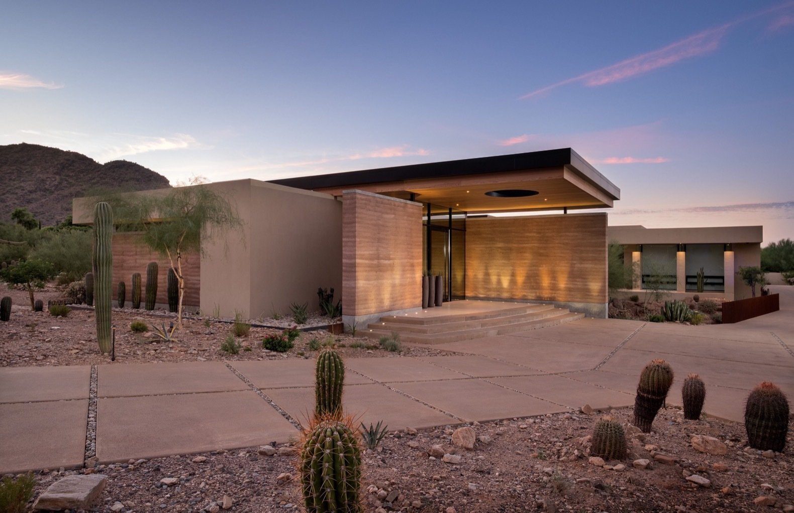 Photo 3 Of 14 In Rammed Earth Walls Tie This Eco Friendly Home To The 