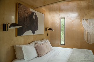 The walls are FSC-certified birch plywood. The floors are FSC-certified hardwood maple.