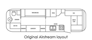 The Airstream's original layout. 