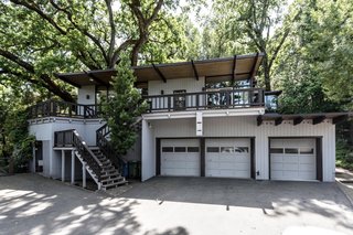 The home is split into four terraced levels that echo the surrounding topography.