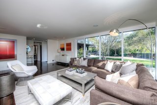 Oak floors feature throughout the home.