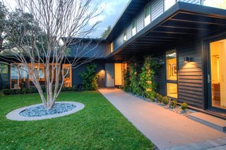 The house is powered by rooftop solar panels. 