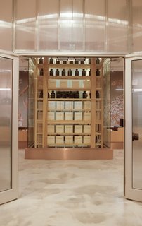 The retail display units are by B+N Industries and a local millwork shop.