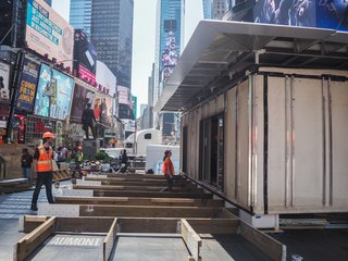 "The biggest challenges of building the house in Times Square are the time and size constraints. We have to be fast and efficient in order to construct a fully functioning house in just three days," says faculty lead Joseph Wheeler.