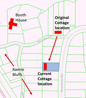 Originally located at 201 Franklin Road, the cottage was moved to 239 Franklin Street after the completion of the Booths’ permanent house.