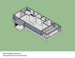 The Booth Cottage was originally about 1,100 square feet in size.