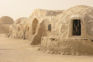 Kanye West's domed Yeezy Homes were inspired by the rounded desert structures depicted on the Star Wars planet of Tatooine. The planet was named after the southern Tunisian city Tataouine, which is known for such structures.