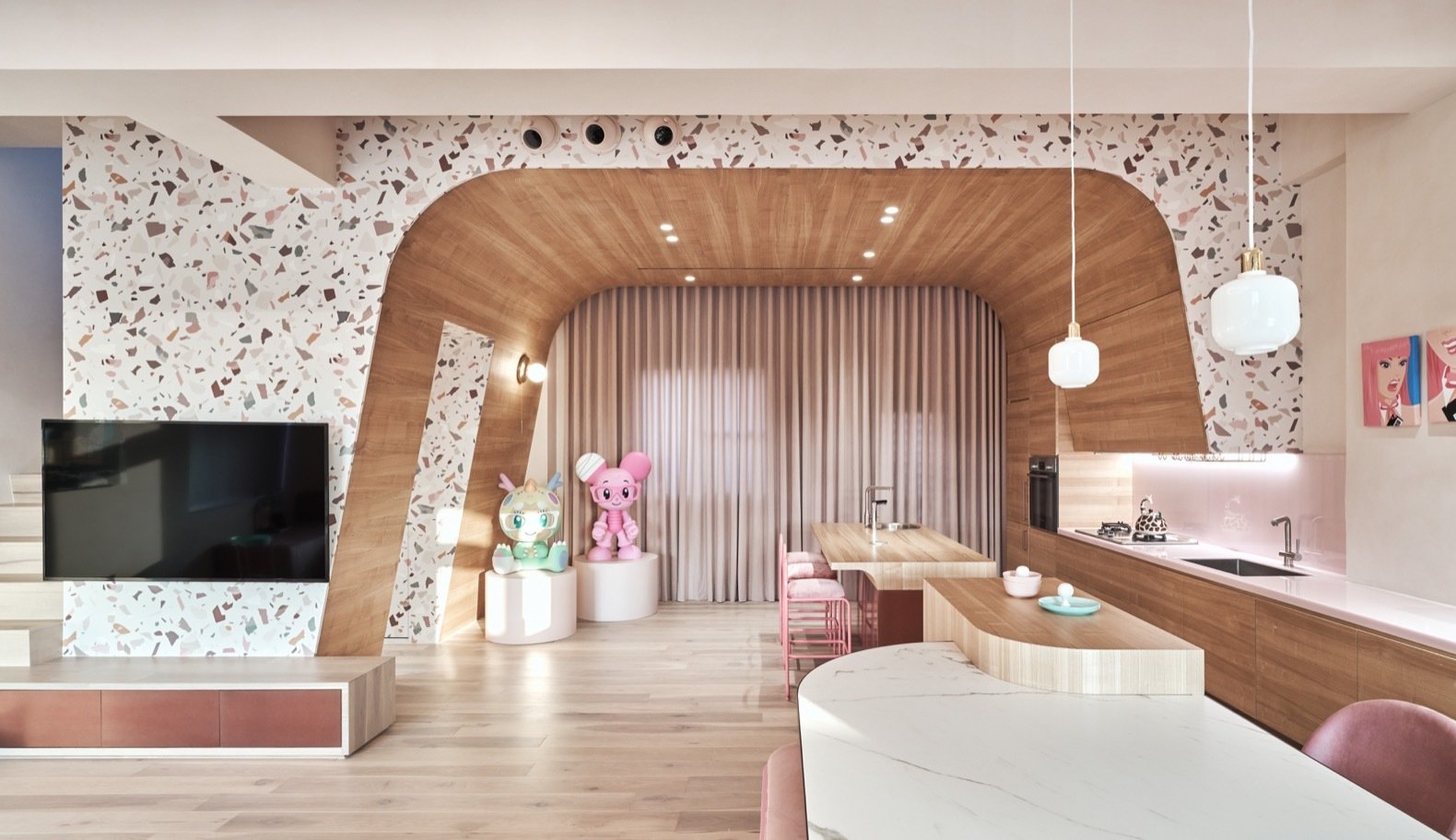 Photo 2 of 18 in This Bubblegum-Pink Home Is a Plush Playground for ...