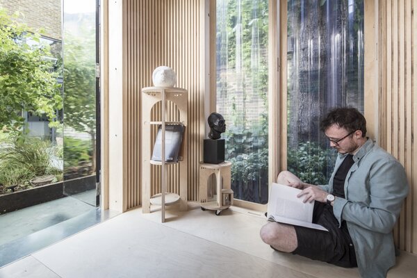 The doors can be opened up to allow for natural ventilation.