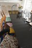 Modern home with Dining Room, Chair, Table, Accent Lighting, Stools, and Light Hardwood Floor. Black wooden dining table with mismatched wooden chairs and colorful chair cushions. Photo 5 of Colorful & Eclectic Danish Home