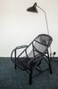 Modern home with Living Room, Chair, and Floor Lighting. Mantis BS1 BL Floor Lamp by Bernard Schottlander and Maglia Carpet by Cassina Photo 6 of The Oak Residence by Quiet Studios