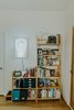 Modern home with Light Hardwood Floor. Office (with neon art from a local fabricator) Photo 12 of Oak Cliff Home