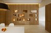 Modern home with Dining Room, Accent Lighting, Ceiling Lighting, Light Hardwood Floor, Lamps, Table, and Chair. Duplex in Gracia Photo 2 of Duplex in Gracia