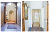 Modern home with Hallway and Ceramic Tile Floor. Everything white to optimise de light. Floors were redone. A new designed classic door was added ( the arch), to separate the residential and the business premisses. Photo 6 of Old Victorian home is fully renovated and becomes a dream property