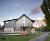 Modern home with Exterior, House Building Type, Metal Roof Material, Stone Siding Material, and Shed RoofLine. West facing facade Photo 3 of The North Bridge Residence