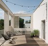 House for W / exterior / brick facade / steel / external staircase / terrace / wooden deck Photo 6 of House for W modern home