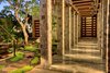 Modern home with Exterior, Stucco Siding Material, Metal Roof Material, and Beach House Building Type. Front Entrance Walkway and Private Courtyard Photo 3 of Maui Beachfront Villa