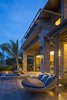 Backyard Lanai with hanging chairs Photo 15 of Maui Beachfront Villa modern home