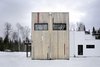 Modern home with Exterior, Metal Siding Material, Flat RoofLine, and House Building Type. North façade Photo 6 of Maison Lac Brûlé