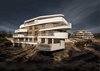 Modern home with Exterior, Apartment Building Type, Green Roof Material, Wood Siding Material, Concrete Siding Material, Stone Siding Material, Glass Siding Material, Flat RoofLine, and Stucco Siding Material. villa A and B _ during construction Photo 7 of De Haaf Bergen, The Netherlands