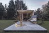 Modern home with Outdoor, Back Yard, Trees, Shrubs, Grass, Gardens, and Concrete Patio, Porch, Deck. Torcuato House Pavilion - Besonías Almeida arquitectos Photo 12 of Torcuato House Pavilion