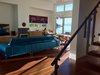 Modern home with Living Room, Sofa, Gas Burning Fireplace, and Standard Layout Fireplace. Living / Dining Photo 18 of Cortes Island Custom Blu Prefab