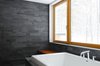 Modern home with Bath Room, Slate Floor, Drop In Tub, Recessed Lighting, and Stone Tile Wall. bathroom: slate and wood Photo 8 of Eels Lake Cottage