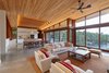 Modern home with Dining Room, Concrete Floor, Recessed Lighting, Pendant Lighting, Chair, and Table. living room / kitchen Photo 4 of Stanley Bay House