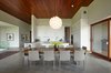 Modern home with Kitchen, Glass Tile Backsplashe, Refrigerator, Undermount Sink, Pendant Lighting, Recessed Lighting, Engineered Quartz Counter, White Cabinet, Dishwasher, Concrete Floor, and Cooktops. kitchen elevation Photo 9 of Stouffville Residence