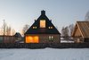 Modern home with Exterior, Wood Siding Material, Metal Roof Material, House Building Type, and Shed RoofLine. Back facade Photo 2 of House by the sea by AB CHVOYA
