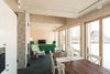 Modern home with Living Room, Track Lighting, Slate Floor, Wood Burning Fireplace, Standard Layout Fireplace, and Sofa. living room Photo 6 of House by the sea by AB CHVOYA