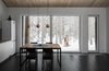 Modern home with Dining Room, Table, Pendant Lighting, and Ceramic Tile Floor. dining room Photo 9 of House for two artists by AB CHVOYA