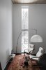 Modern home with Living Room, Floor Lighting, Ceramic Tile Floor, and Chair. Living room Photo 11 of House for two artists by AB CHVOYA